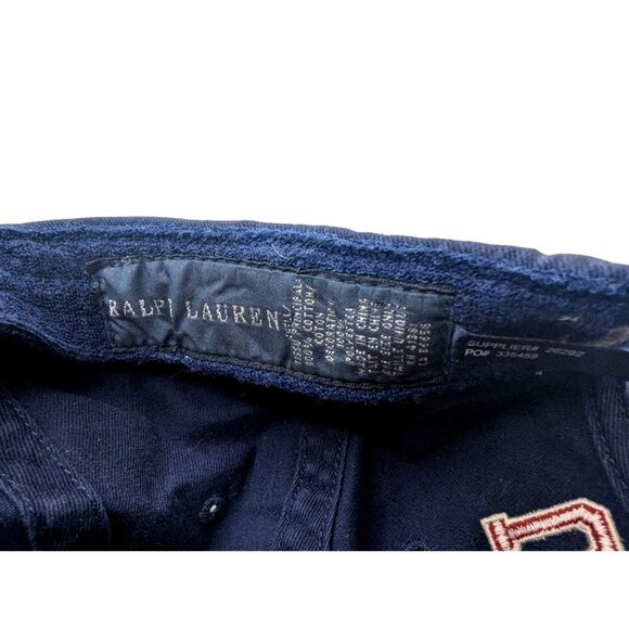 Ralph Lauren Navy Blue Polo Hat W Embroidered Logo USA Olympic Patch Adj Strapba - Picture 6 of 8